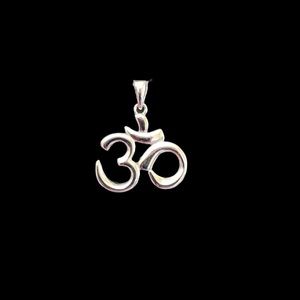 925 sterling silver yoga, Om symbol religious charm necklace pendant first sound
